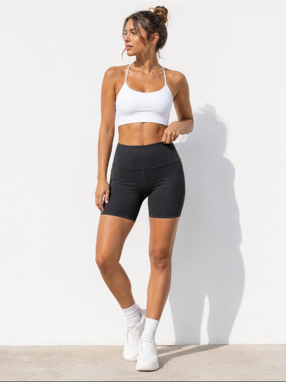 Lululemon Black High Rise Bike Shorts Athletic Workout Shorts Size M